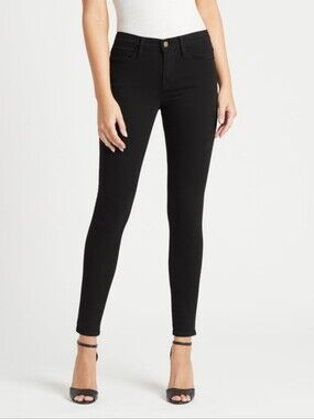Frame denim Black Skinny Jeans - High-Rise